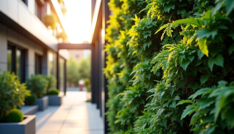 Créer un mur végétal extérieur sans entretien : astuces pour un coin de verdure sans souci